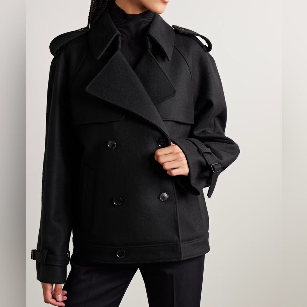 Nili Lotan Amaury Wool-Blend Double Breasted Coat, S